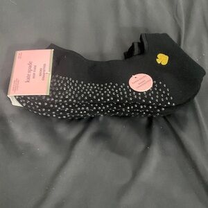 Kate Spade Black Socks with Gold Heart